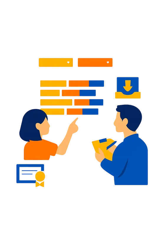 Live reporting with exports and item-level insights