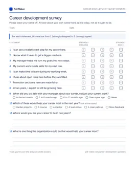 First page of the employee questionnaire PDF