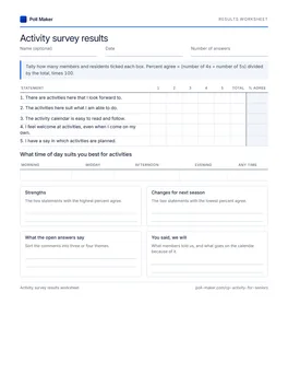 First page of the results tally sheet PDF