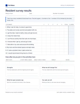 First page of the results tally sheet PDF