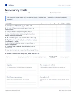 First page of the unit tally sheet PDF