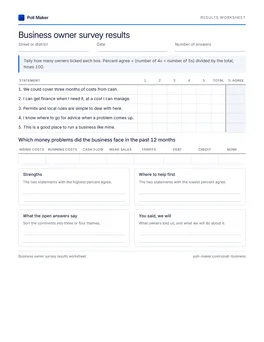 First page of the owner results tally PDF