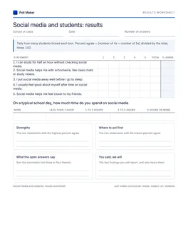 First page of the results tally sheet PDF