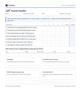 First page of the round tally sheet PDF