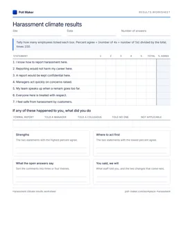 First page of the tally and results sheet PDF
