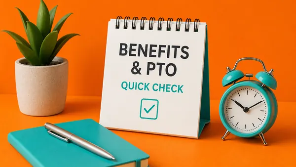 Benefits and PTO Quick Check quiz cover