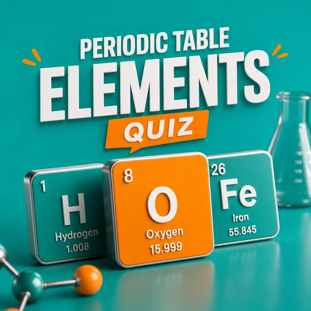 Periodic Table Elements Quiz cover