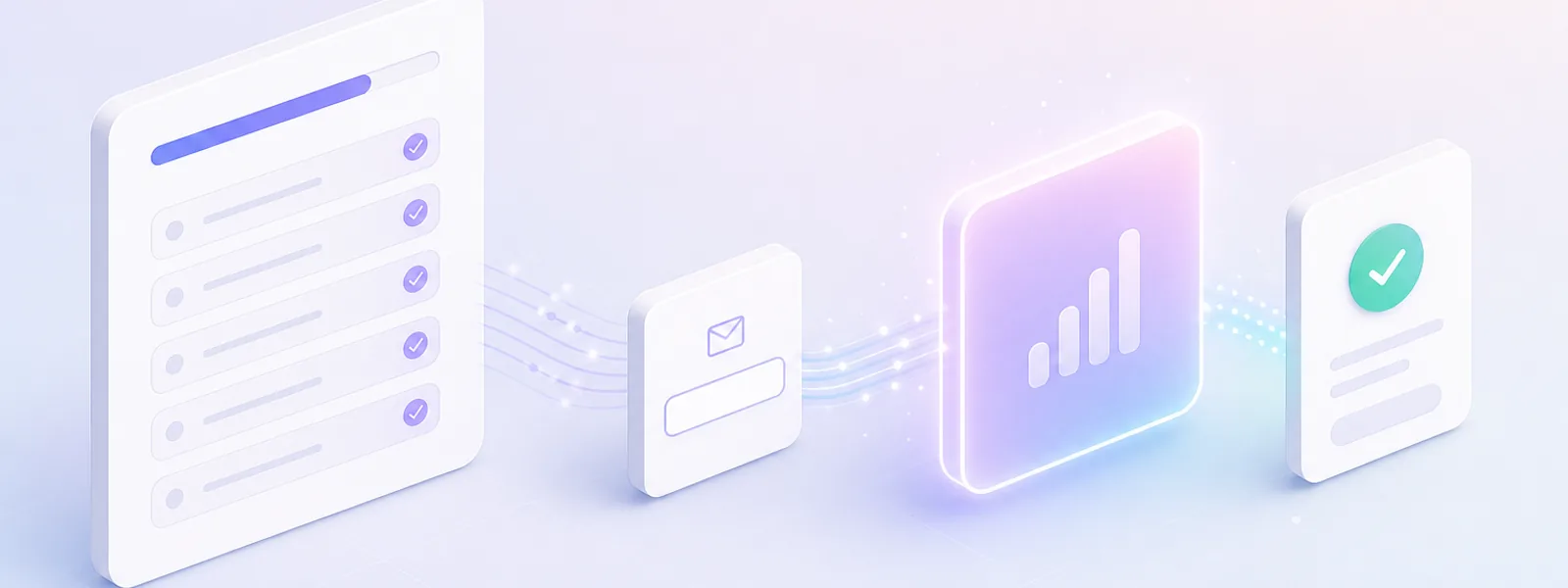 Lead generation quiz flow from answered questions through the email form to the result and a captured contact